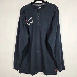 Scotty Cameron Titleist Golf Henley Mens 2XL Long Sleeve Black Shirt